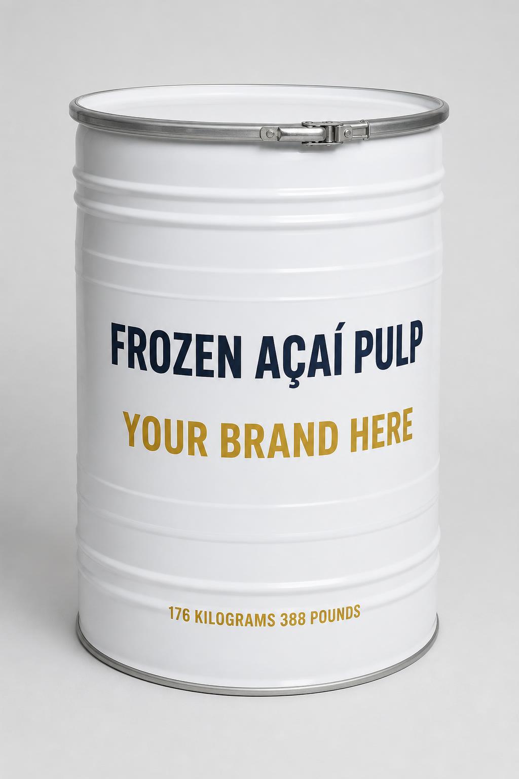 Industrial Barrel — Frozen Açaí Pulp